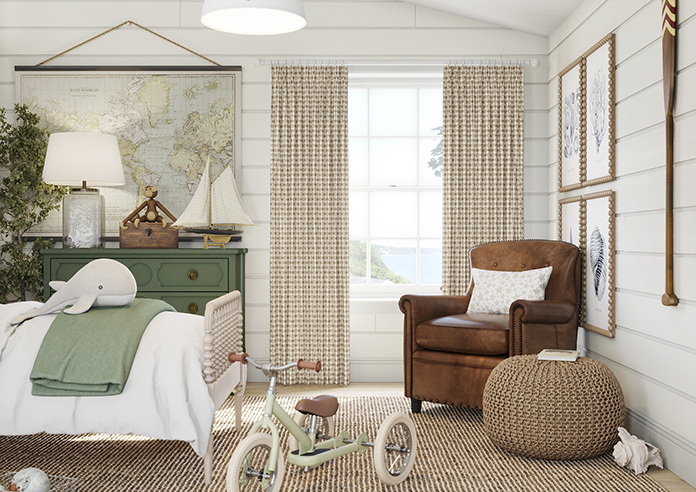 Whaley Great, Gingham Star Sand - Made to Measure Curtains - Image 3